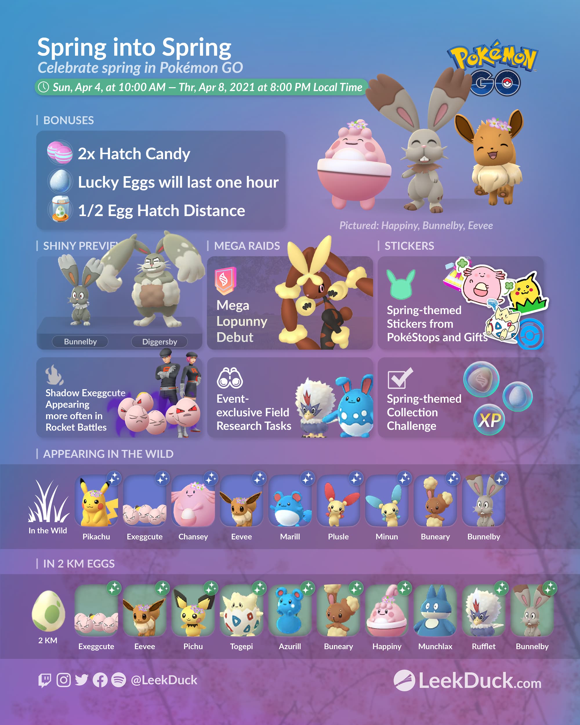 Spring Event 2020 - Leek Duck  Pokémon GO News and Resources