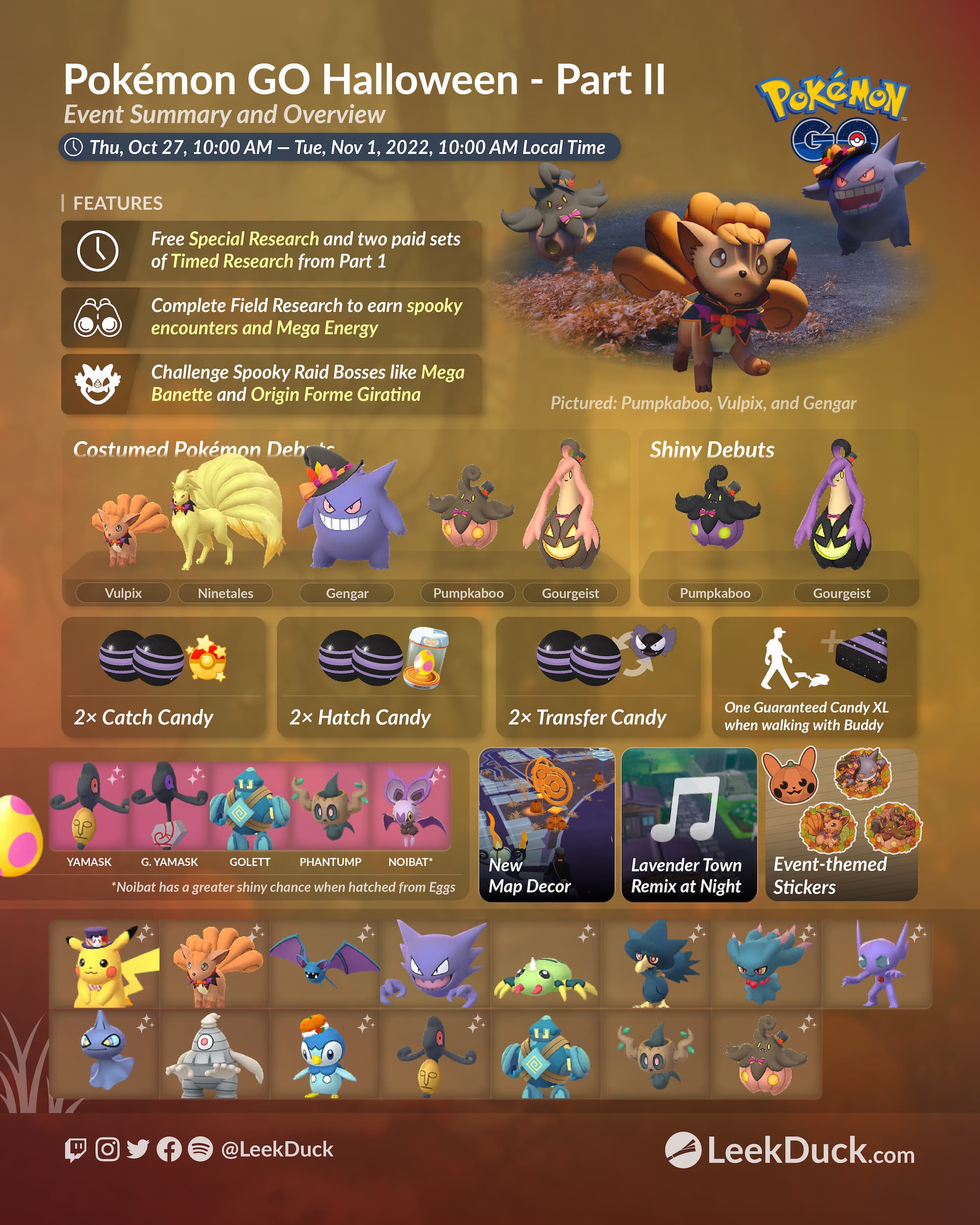 Pokémon GO Halloween 2022 Event - Part II - Leek Duck