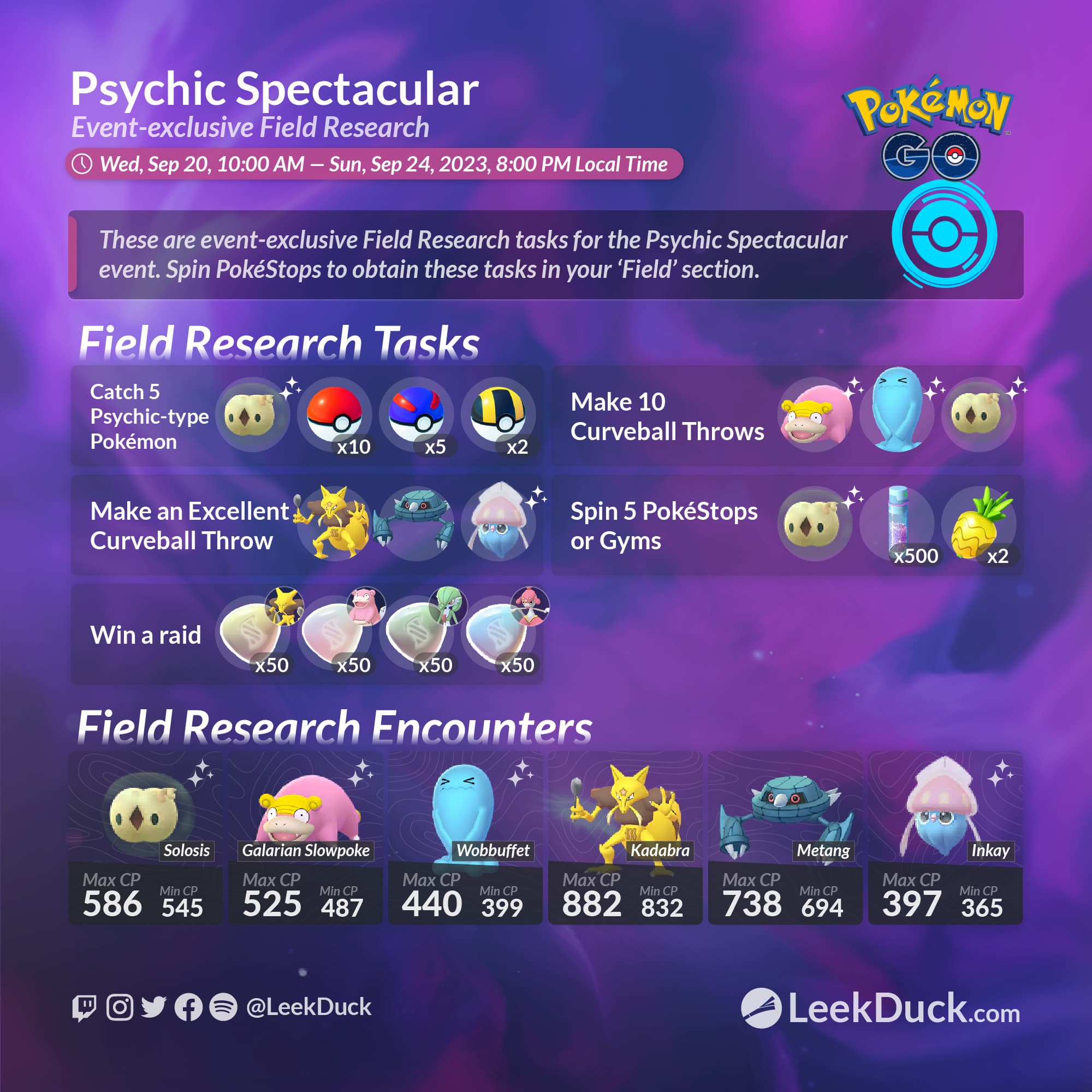 The Psychic Spectacular event is back! – Pokémon GO