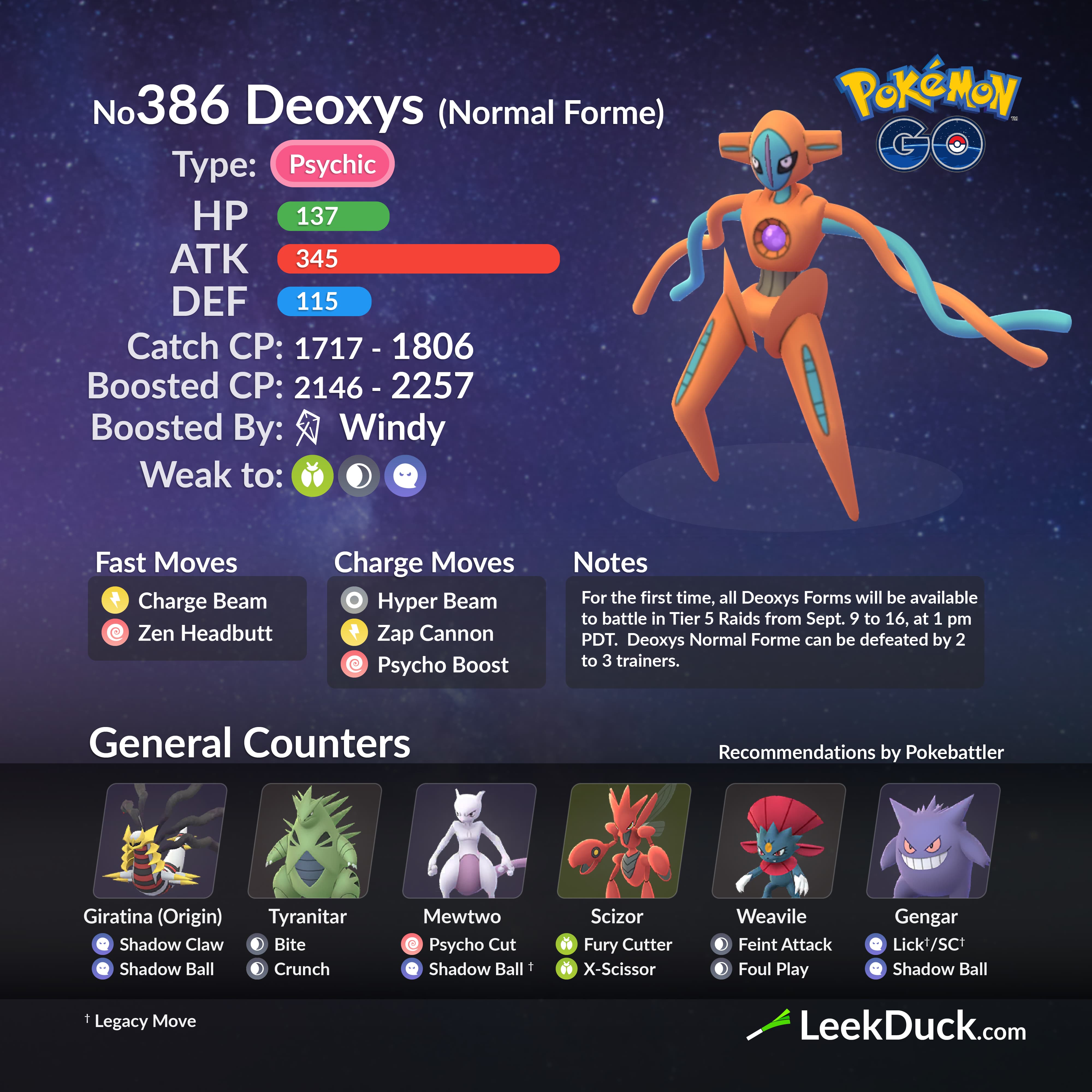 Deoxys Raid Hour - Leek Duck  Pokémon GO News and Resources