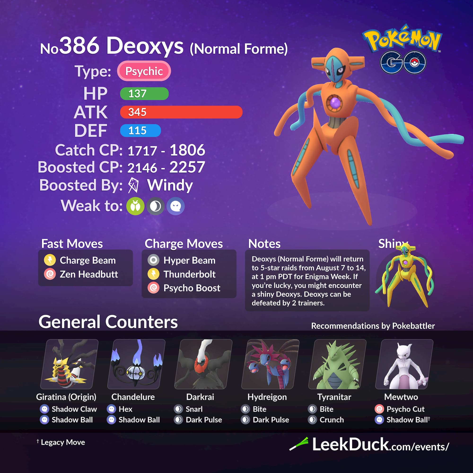 Deoxys Raid Hour - Leek Duck | Pokémon 