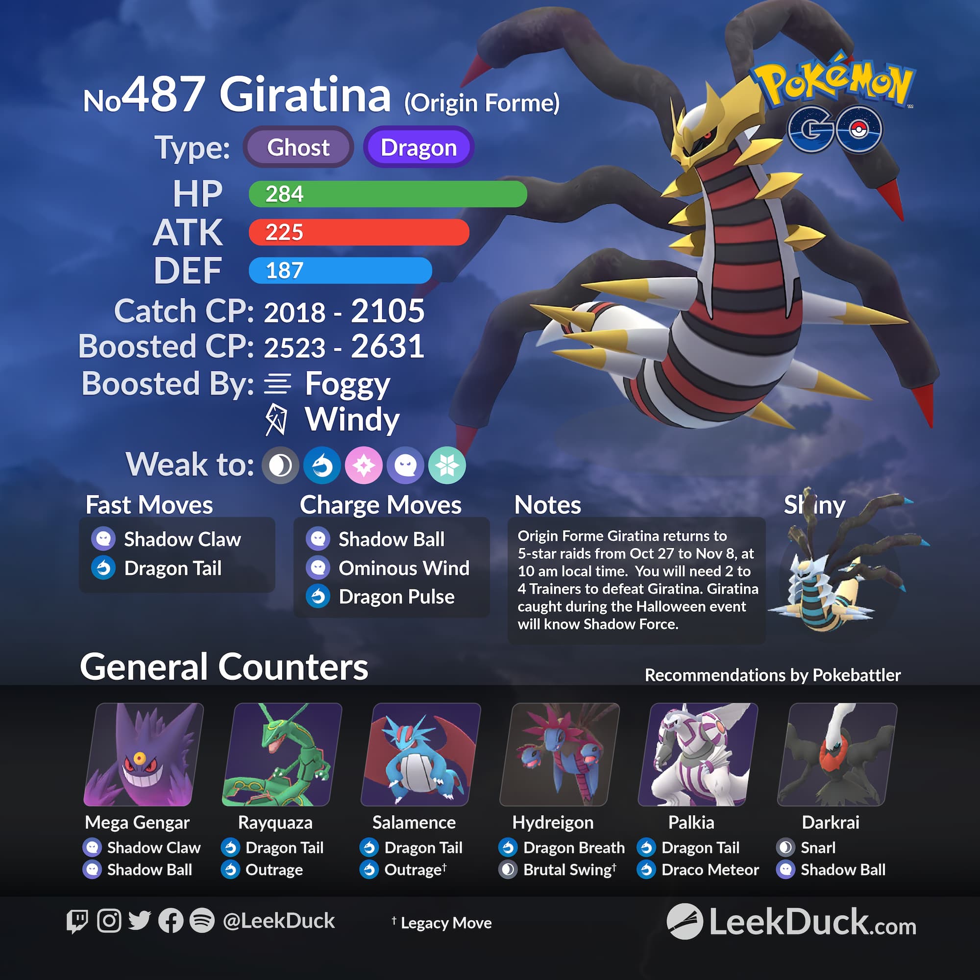 Giratina Origin Forme & Moltres Are October Raid Bosses In Pokémon GO
