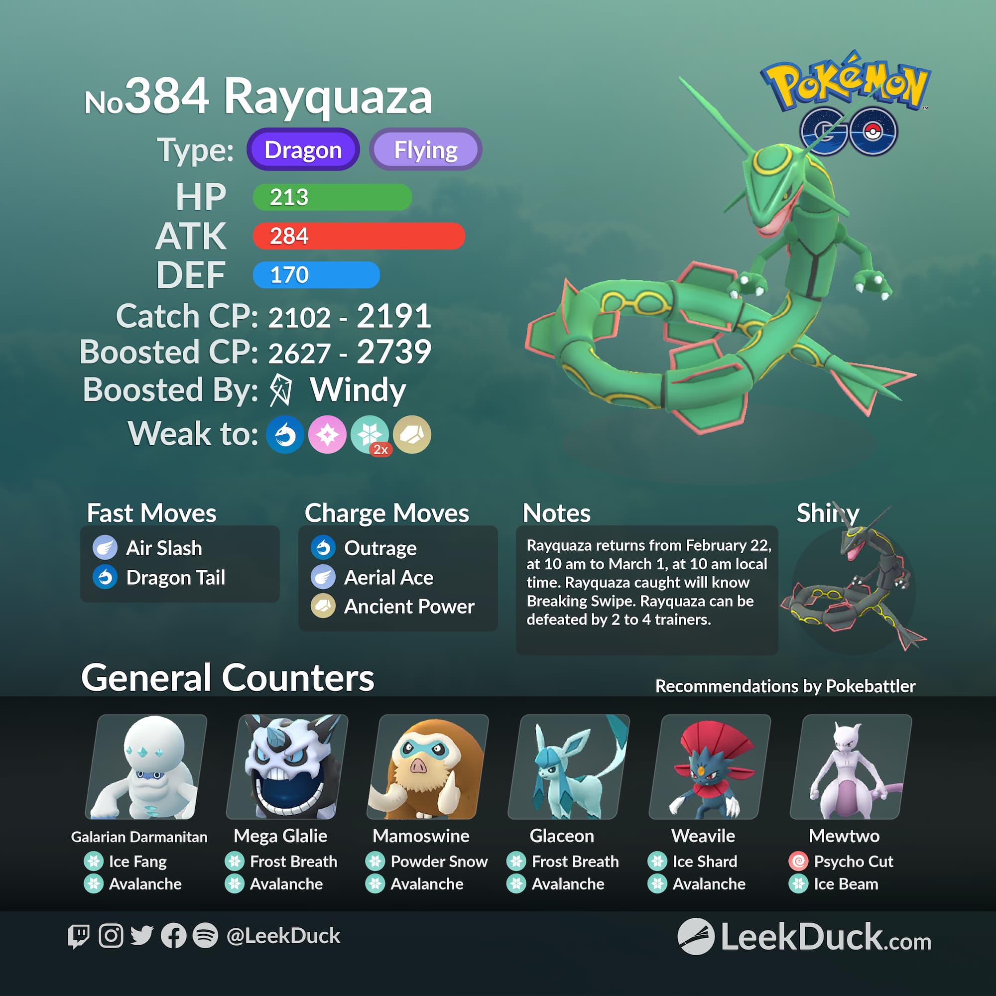 Rayquaza retorna ao Pokémon GO em fevereiro de 2023