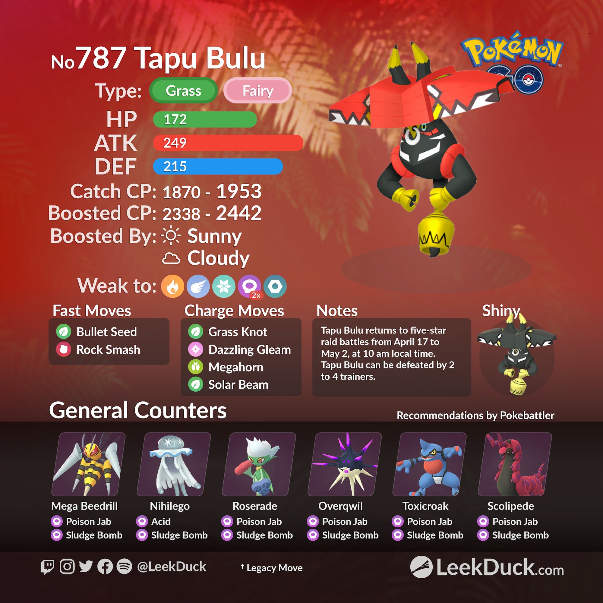 Pokémon GO in May 2023: Tapu Bulu, Genesect, Tapu Fini, Regigigas