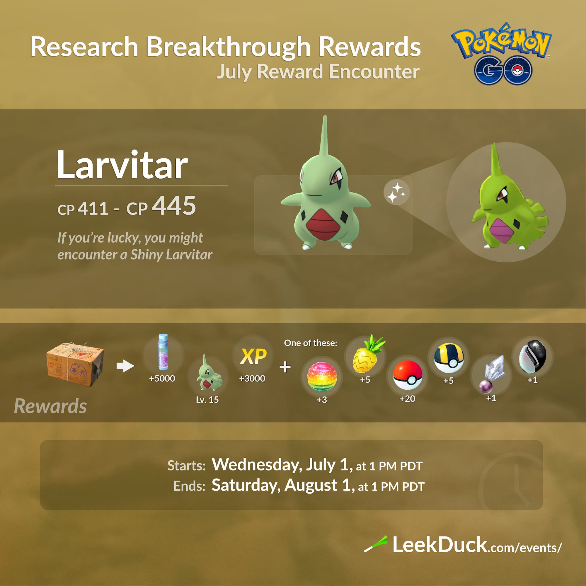 July Research Breakthrough Leek Duck Pokemon Go News And Resources